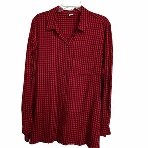 Old Navy Red Plaid Button Down Shirt - XL